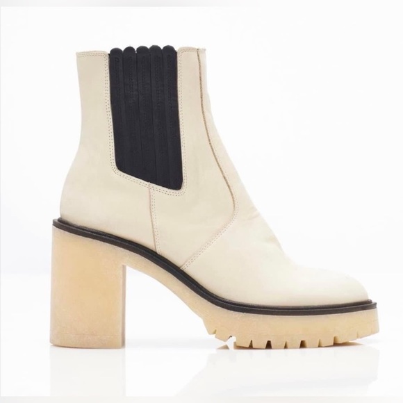 NEW Free People James Chelsea Bone Boots Leather Cushioned 37.5, 38.5, 39 - Picture 6 of 10